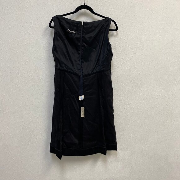 NWT Vintage 1960s Gino Charles for Neusteters Black Cocktail Dress, Size 12/14 - Picture 10 of 11